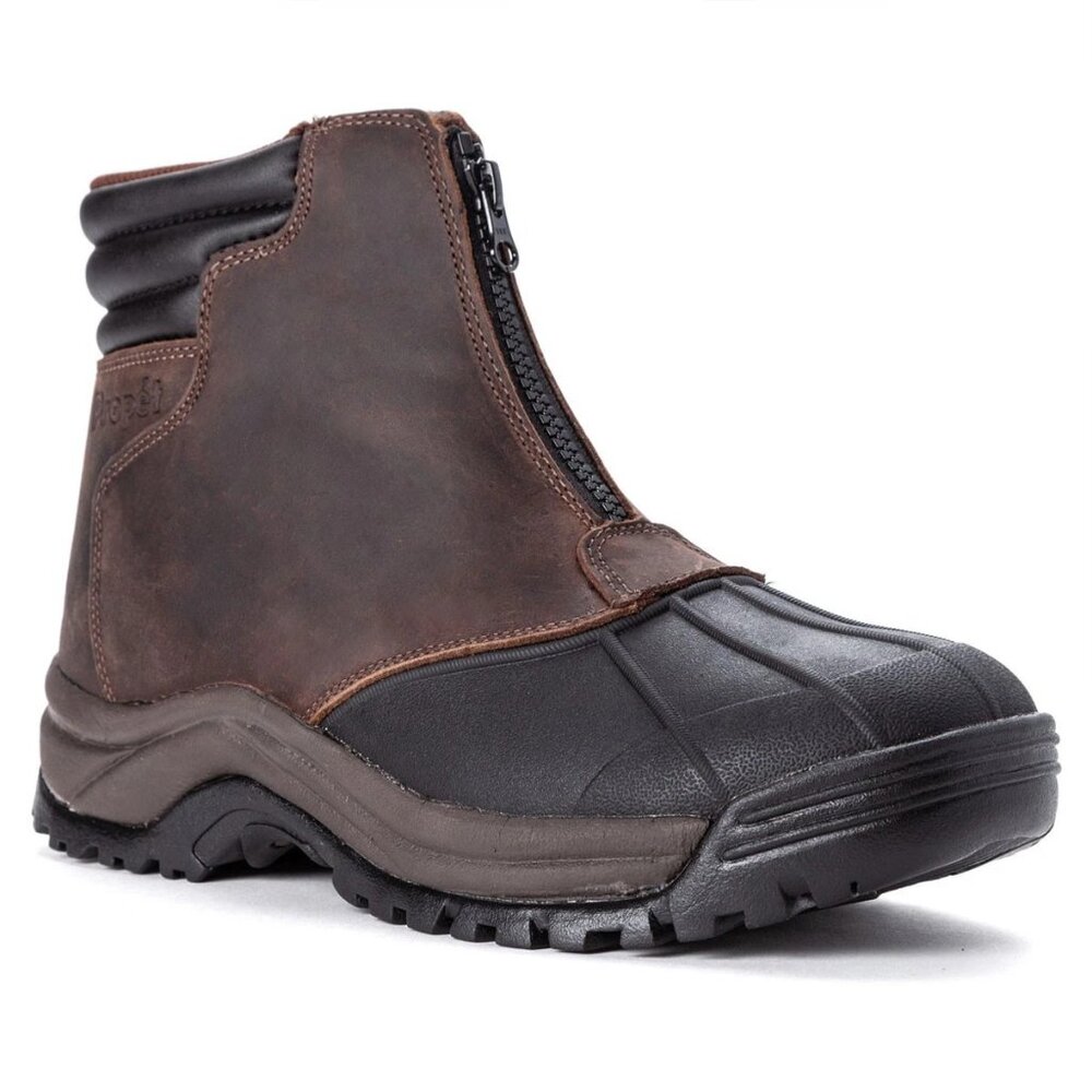 PROPET Men's Blizzard Mid Zip Brown/Black Boots (M3792) New w/ Box Size 14X (3e)